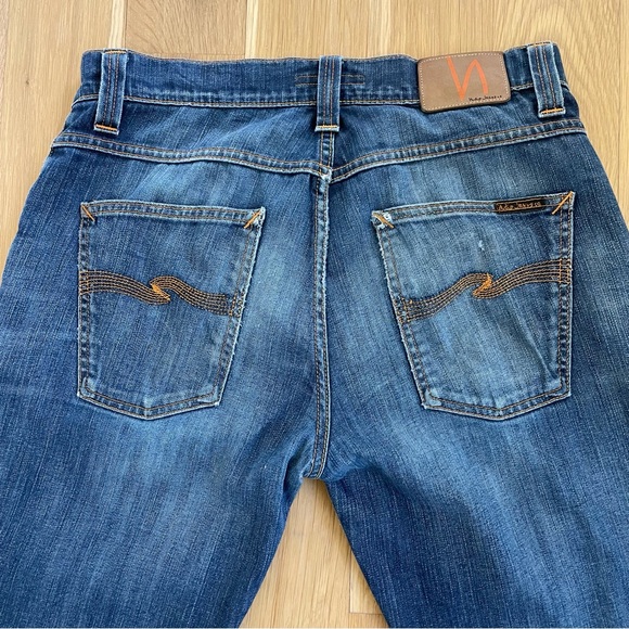 NUDIE JEAN CO. Grim Tim 32 x 30 White Knee Wash - Picture 2 of 15